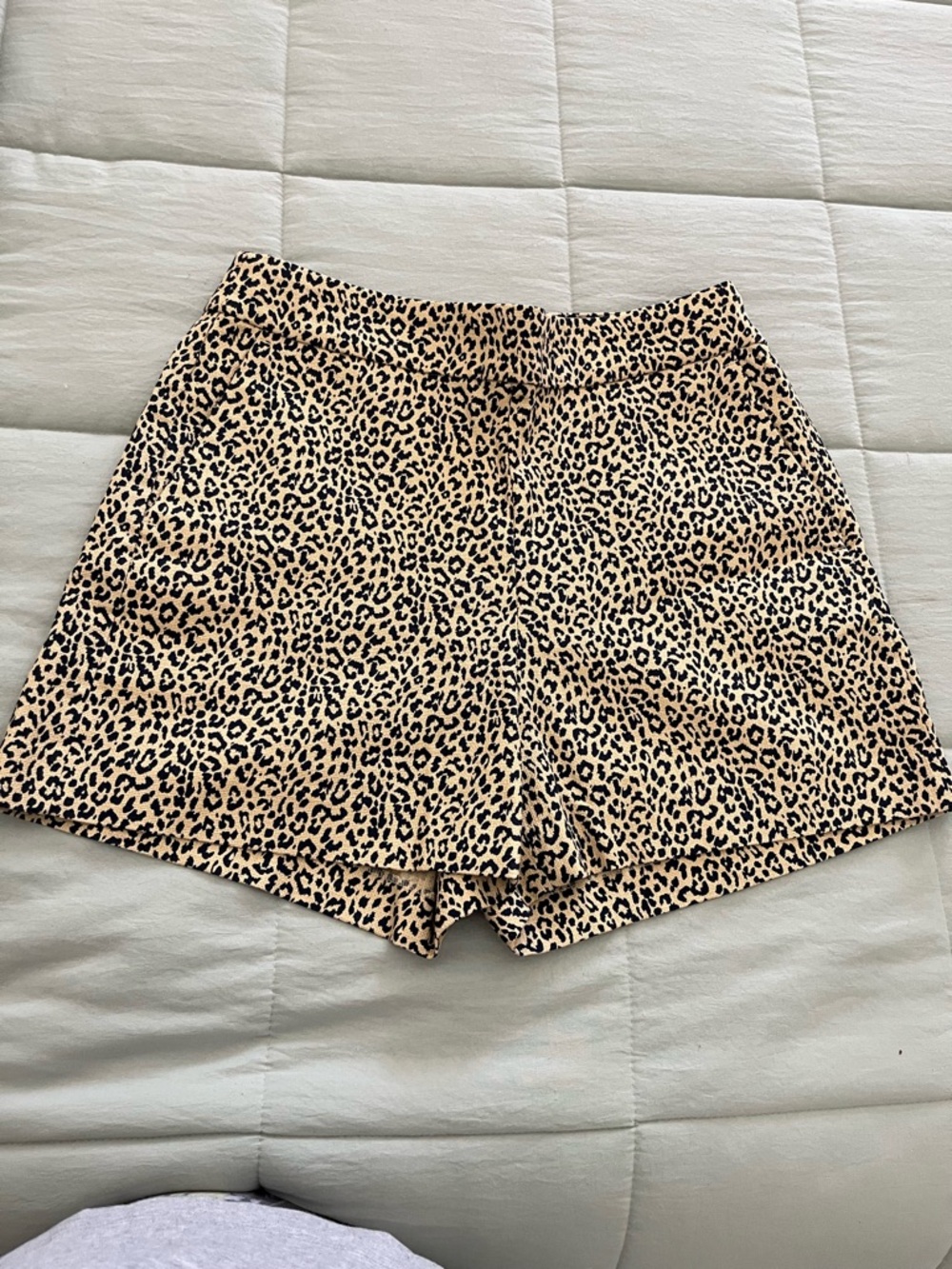 Jcrew Leopard Print High-Rise Women’s Shorts - Tan/Black